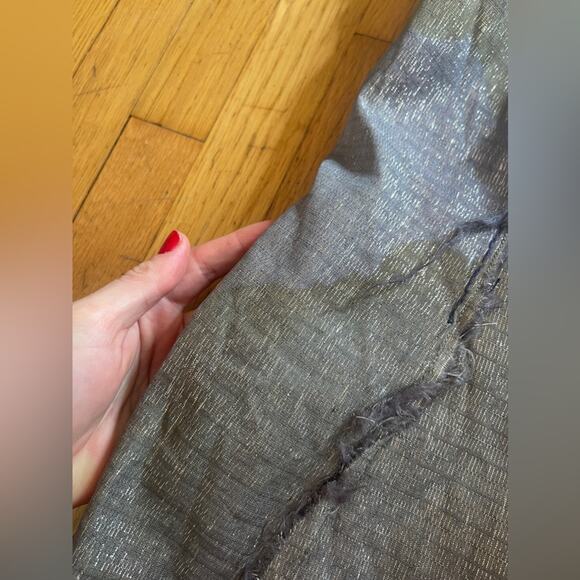 60s Vintage Silver Eyelash Tinsel Mini Dress with Black Fringe - Picture 13 of 15